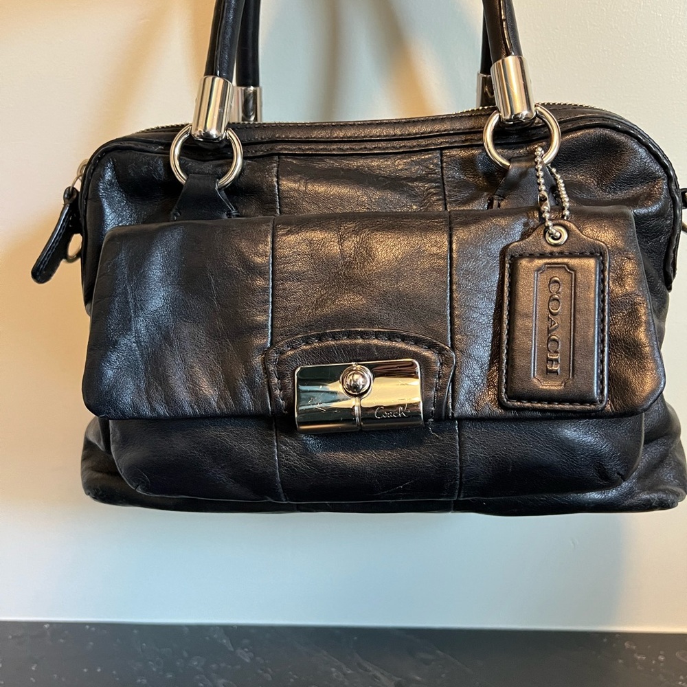 Coach Kristin Black Leather Handbag